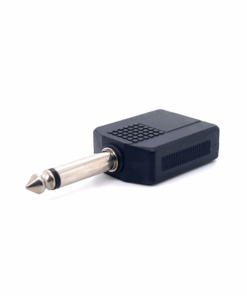 6.35mm Mono Male to 2 x 6.35mm Mono Female Adaptor