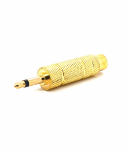 3.5mm Mono Male to 6.35mm Mono Female Adaptor (Gold)