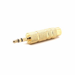 3.5mm Stereo Male to 6.35mm Stereo Female Adaptor (Gold)