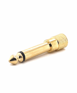 3.5mm Mono Female to 6.35mm Mono Male Adaptor (Gold)