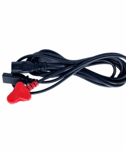 2-way IEC AC Cable (Dedicated Red Plug) (2m + 1m) (6A) (250V AC)