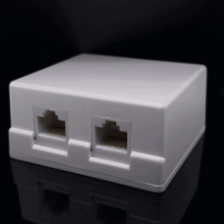RJ45 2-way Keystone Female Connector Box (Wall Mounted)